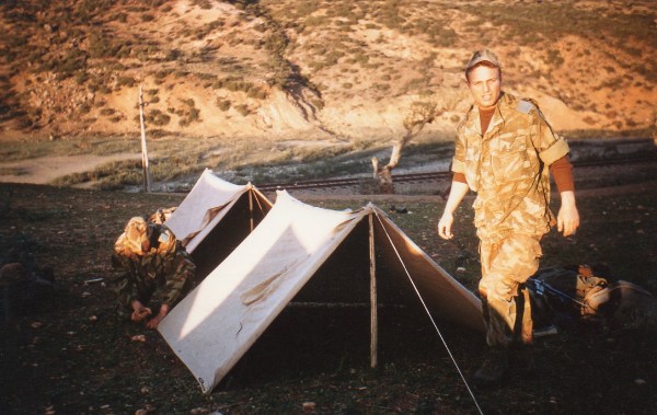 " Octobre 1960 2° Compagnie Caporal PROCUREUR au bivouac "