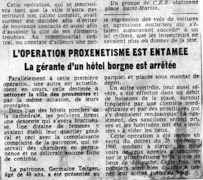 opération proxenetisme