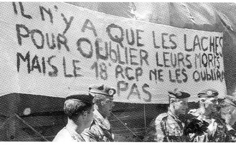 Le 18° Régiment de Chasseurs Parachutistes héritier de ROYAL AUVERGNE a été dissous le 30 Avril 1961