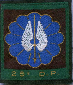    " insigne en tissu de la 25° Division Parachutiste "