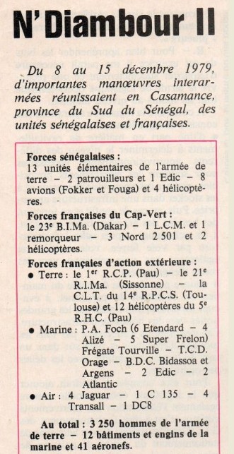 " En gros plan , la composition sommaire des Forces Franco-Sénégalaises participant à cet exercice majeur en application des accords militaires de défense unissant les deux pays amis de longue date  .