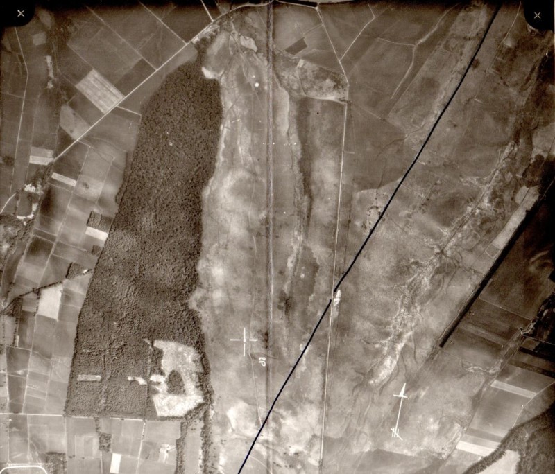 Photo aérienne de la Zone de Saut et des Champs de Tir 