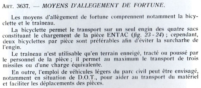  Article 3637  concernant l' emploi cu vélo comme moyen de transport