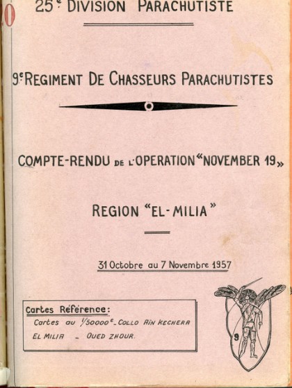 Du 31 Octobre au 7 Novembre se déroule l' opération NOVEMBER 19