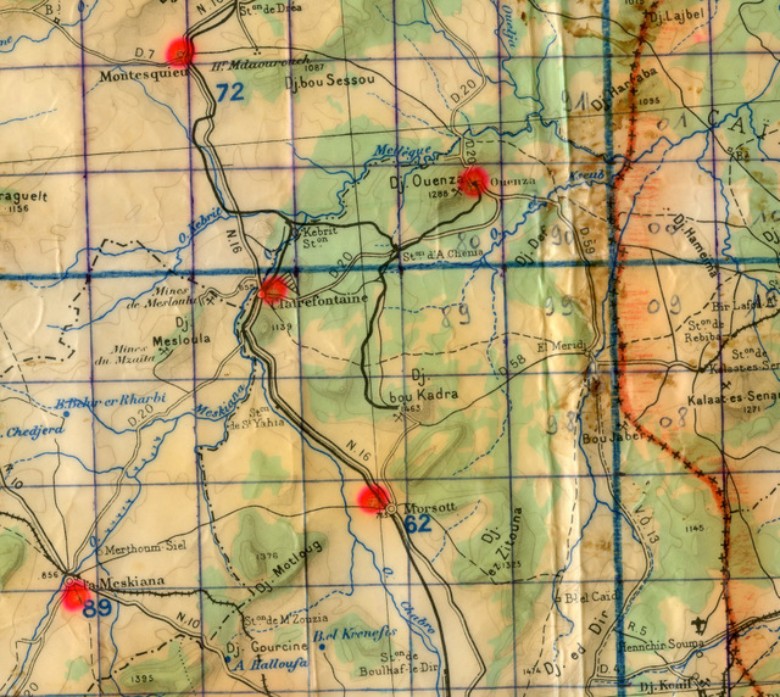  du 17 au 26 Janvier 1958 Le 9°R.C.P. recherche l' ennemi dans la région de CLAIREFONTAINE