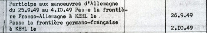 L 'Etat Signalètique des Services du Lieutenant Roger PHILIPPON fait mention de cet évènement ( 26-09 1949 au 02-10-1949 )