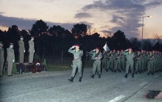 Défilé de la 1° Compagnie VERT- Capitaine DELACHESNAY