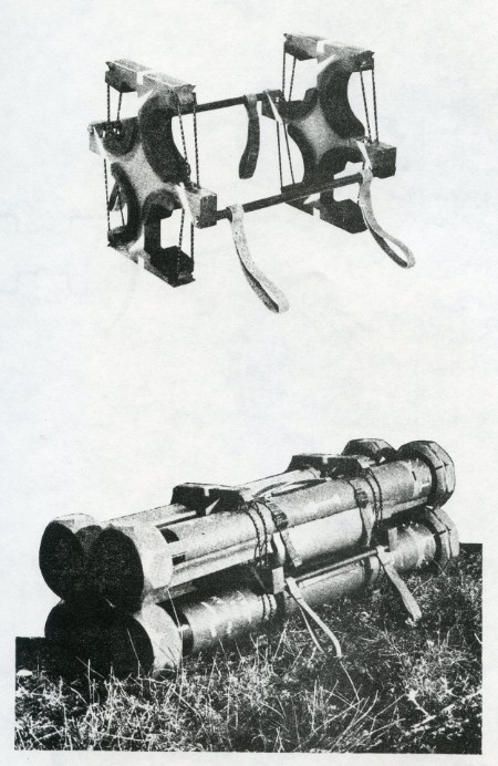  Croisillon support et fagot de 4 munitions 