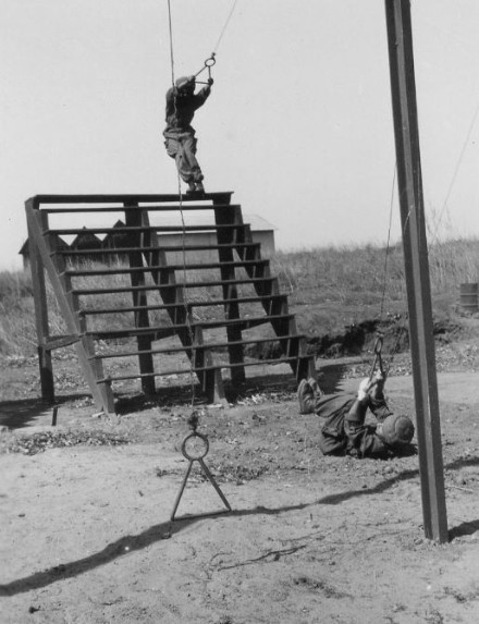    L'escalier a dix niveau . Plus le niveau de départ est élevé plus la vitesse d' atterrissage le sera